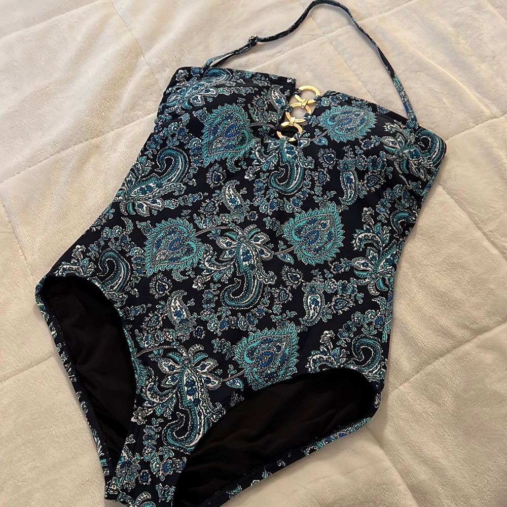 Michael Kors navy blue swimsuit size 10